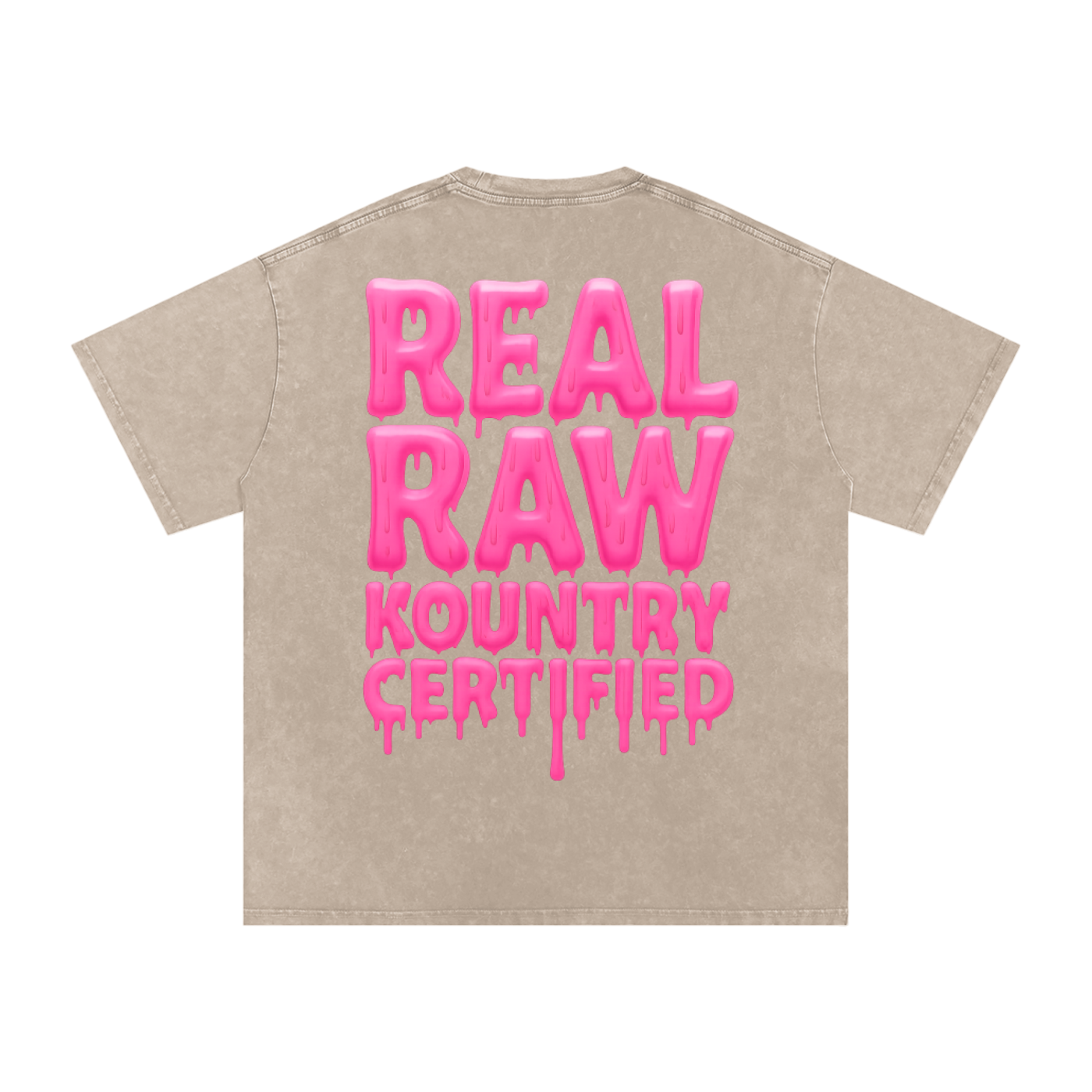 Snow Washed Oversized Cotton T-Shirt