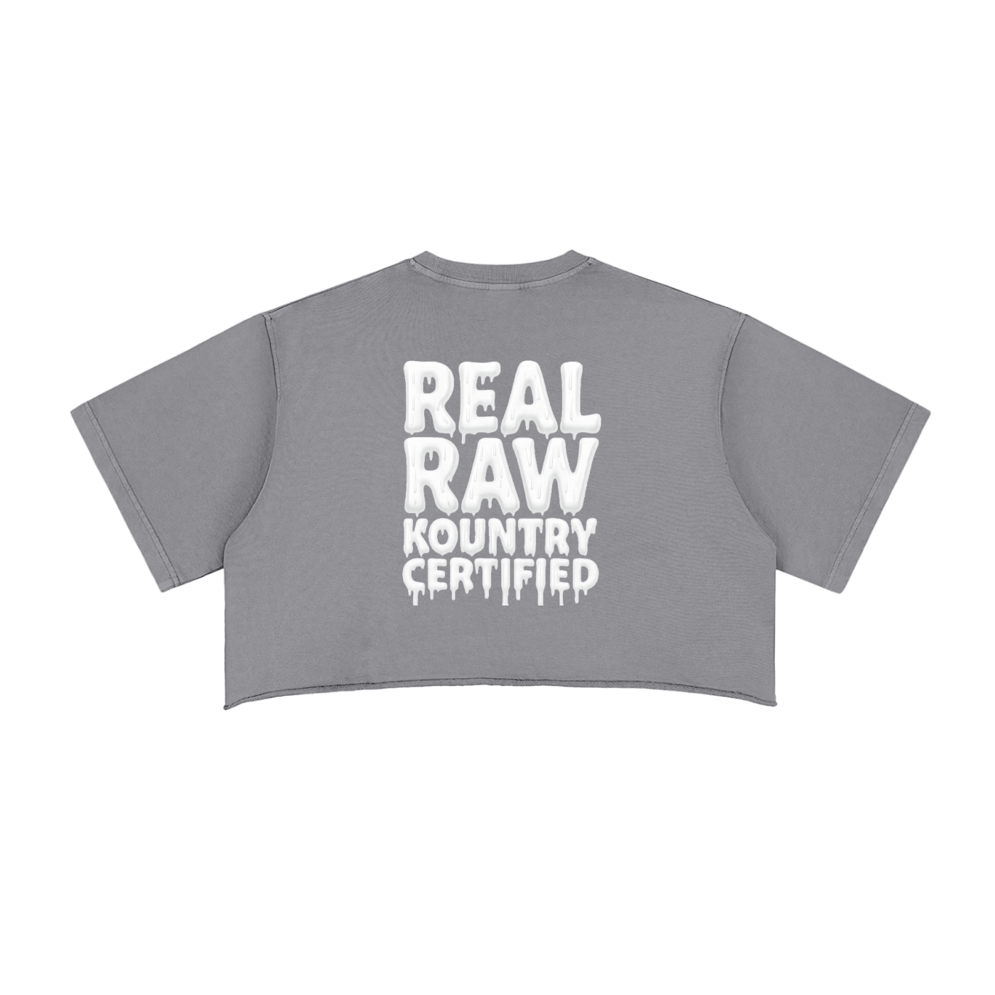 Snow Washed Raw Edge Crop Top