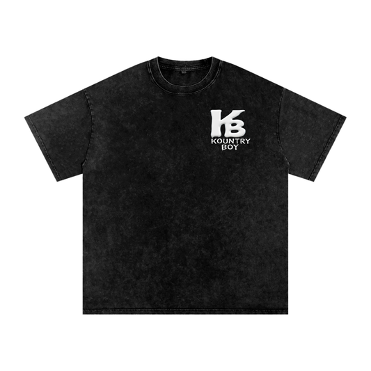 Snow Washed Oversized Cotton T-Shirt