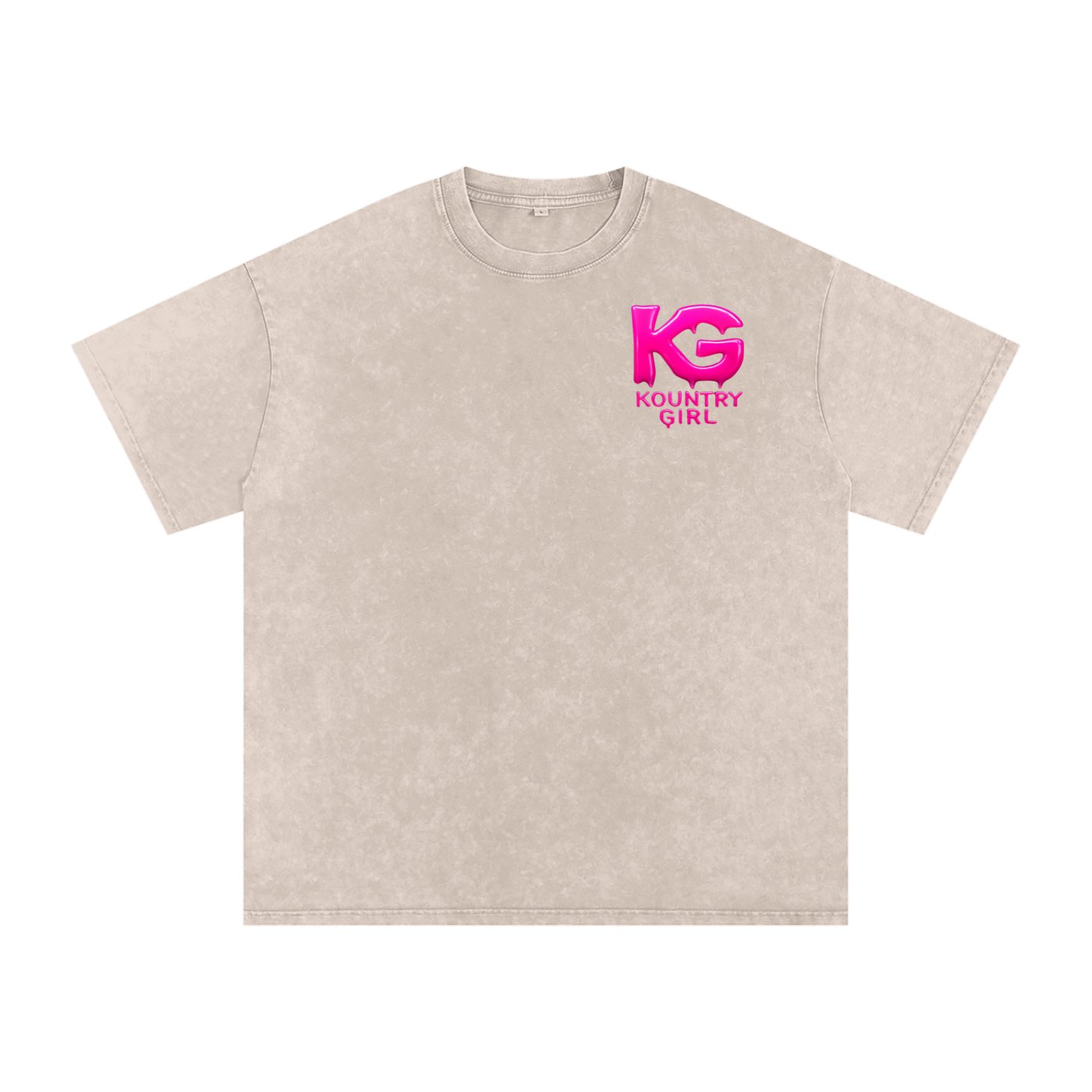 Snow Washed Oversized Cotton T-Shirt
