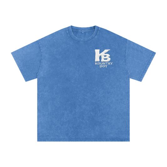 Snow Washed Oversized Cotton T-Shirt